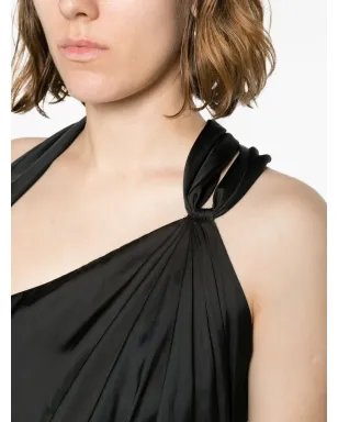 Zadig&Voltaire Razal pleat-detail satin midi dress - Black - サムネイル5