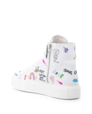 Zadig&Voltaire ハイフラッシュフラットフォームスニーカー - ホワイト - サムネイル3