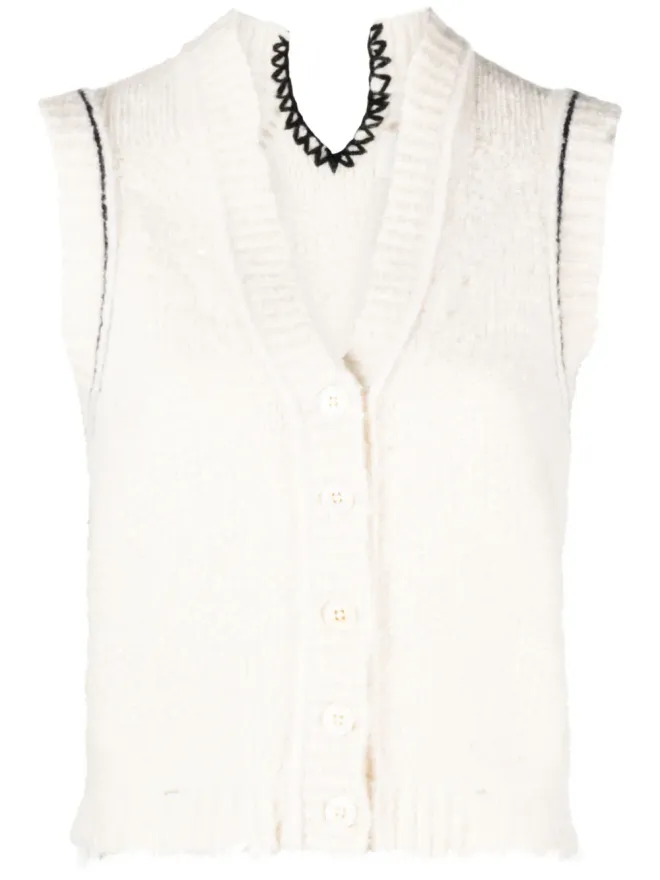 Zadig&Voltaire Zadig&Voltaire セクイン装飾のざっくり編みベストの商品画像