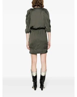 Zadig&Voltaire Ruz プリーツディテール サテン ミニドレス - サムネイル4