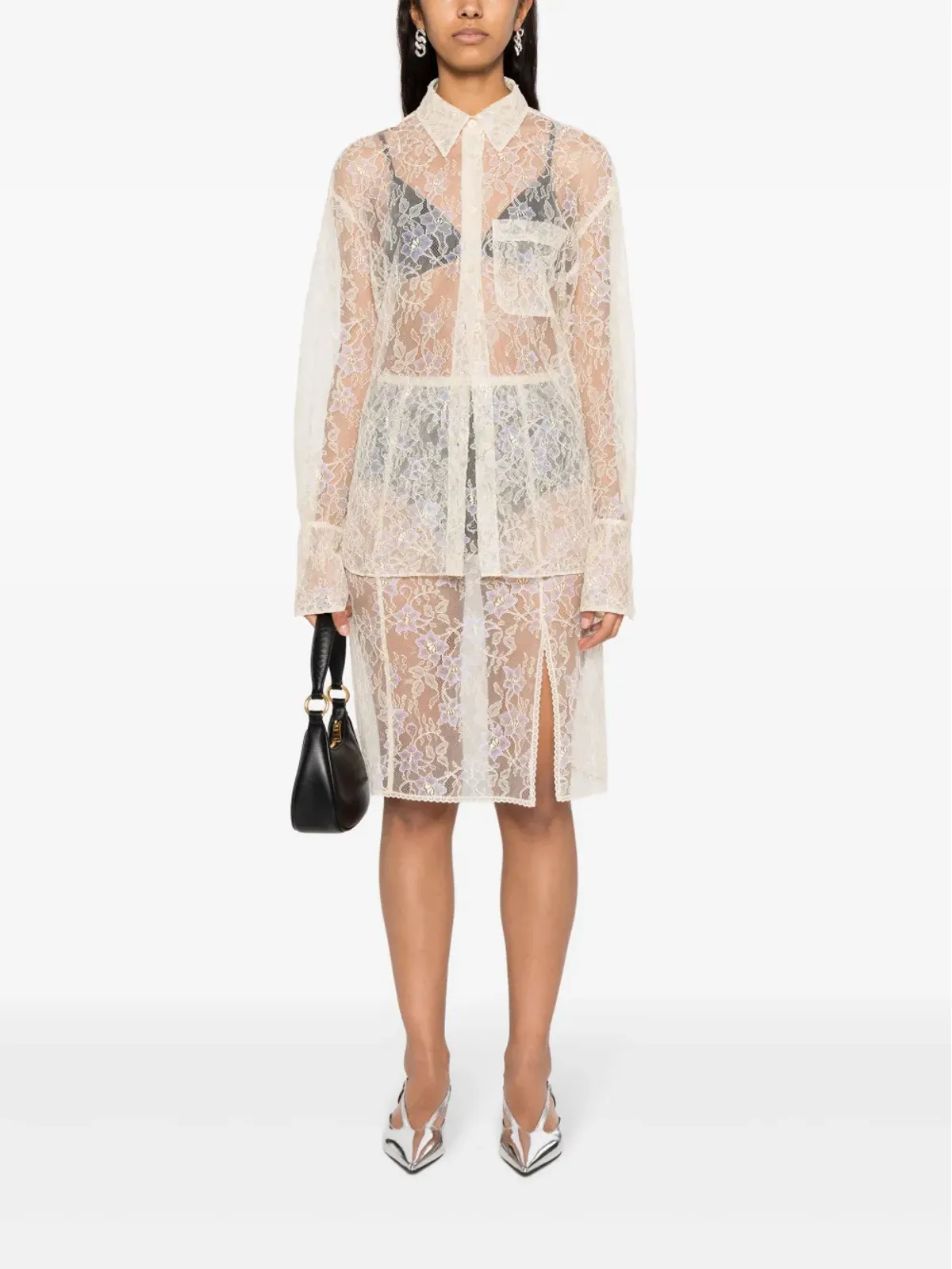 Zadig&Voltaire Justicia フローラルレース スカート - ナチュラル - 画像2