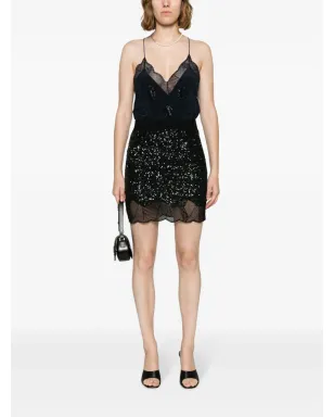 Zadig&Voltaire Christy ラインストーン装飾シルクトップ - サムネイル2