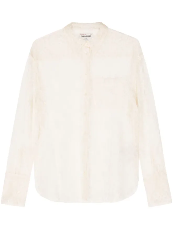 Zadig&Voltaire Zadig&Voltaire Tyrone フローラルレース メッシュシャツの商品画像
