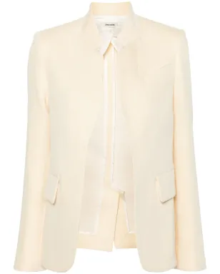 Zadig&Voltaire Very lurex single-breasted blazer - Yellow - サムネイル1