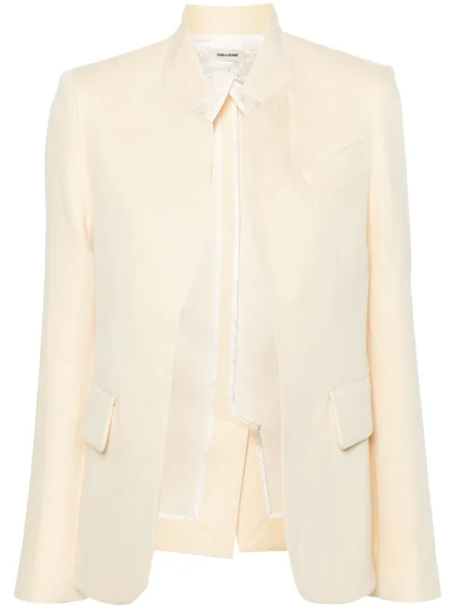 Zadig&Voltaire Zadig&Voltaire Very lurex single-breasted blazer - Yellowの商品画像