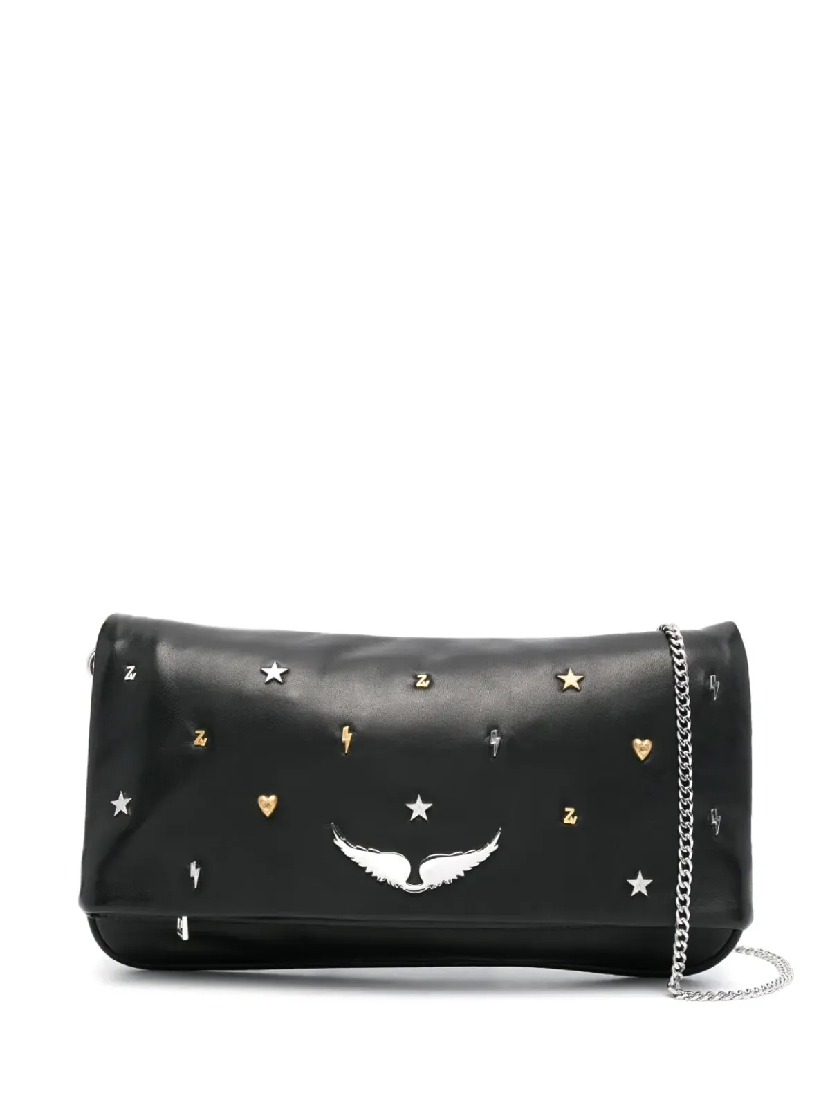 Zadig&Voltaire Rock Lucky Charms レザー クラッチバッグ - 画像1