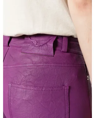 Zadig&Voltaire Phlame クリンクルド レザートラウザー - サムネイル5