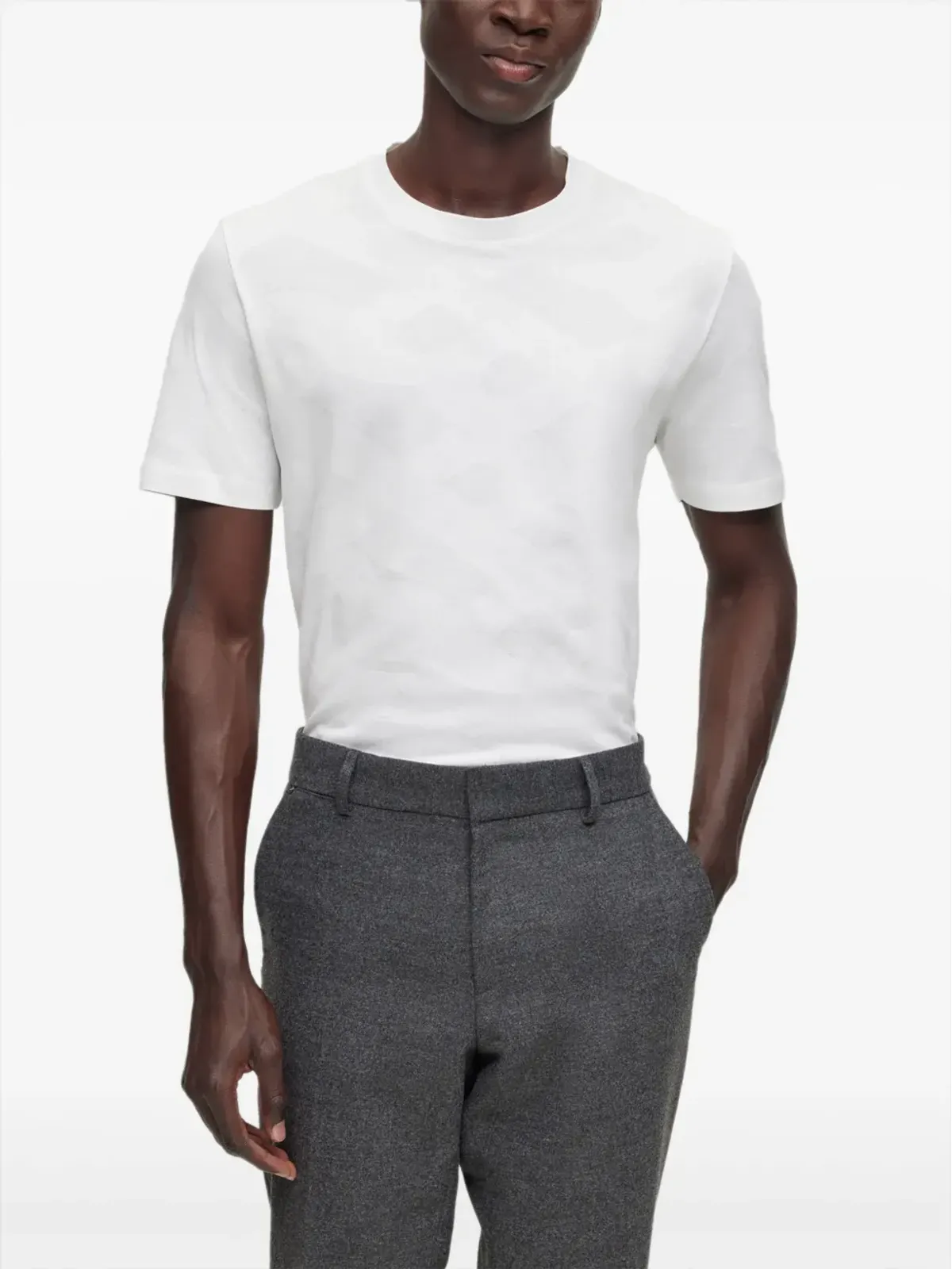 BOSS Tiburt 355 コットン Tシャツ - ホワイト - 画像3