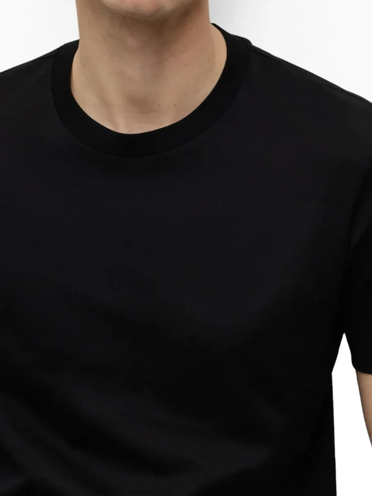 BOSS モノグラムジャカード コットン Tシャツ - ブラック - 画像5