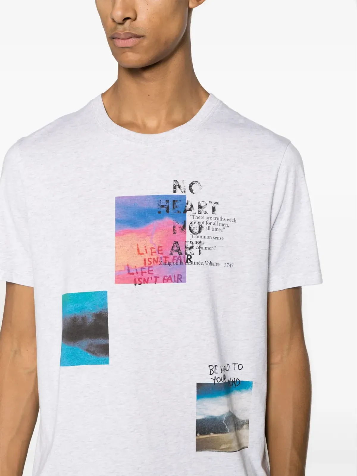 Zadig&Voltaire グラフィックプリント・メランジュ風 Tシャツ - 画像5