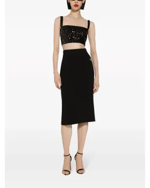 Dolce & Gabbana スパンコール装飾クロップトップ - サムネイル3