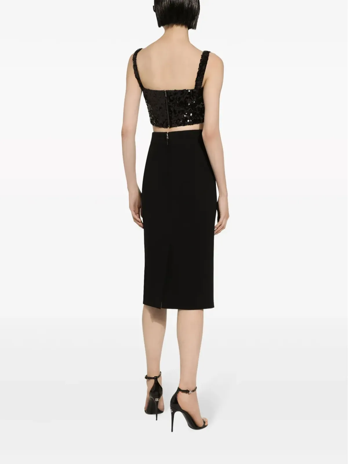 Dolce & Gabbana スパンコール装飾クロップトップ - 画像4