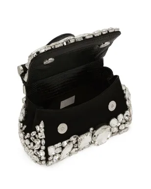 Dolce & Gabbana ミニ シチリア クリスタル装飾 トートバッグ - ブラック - サムネイル5