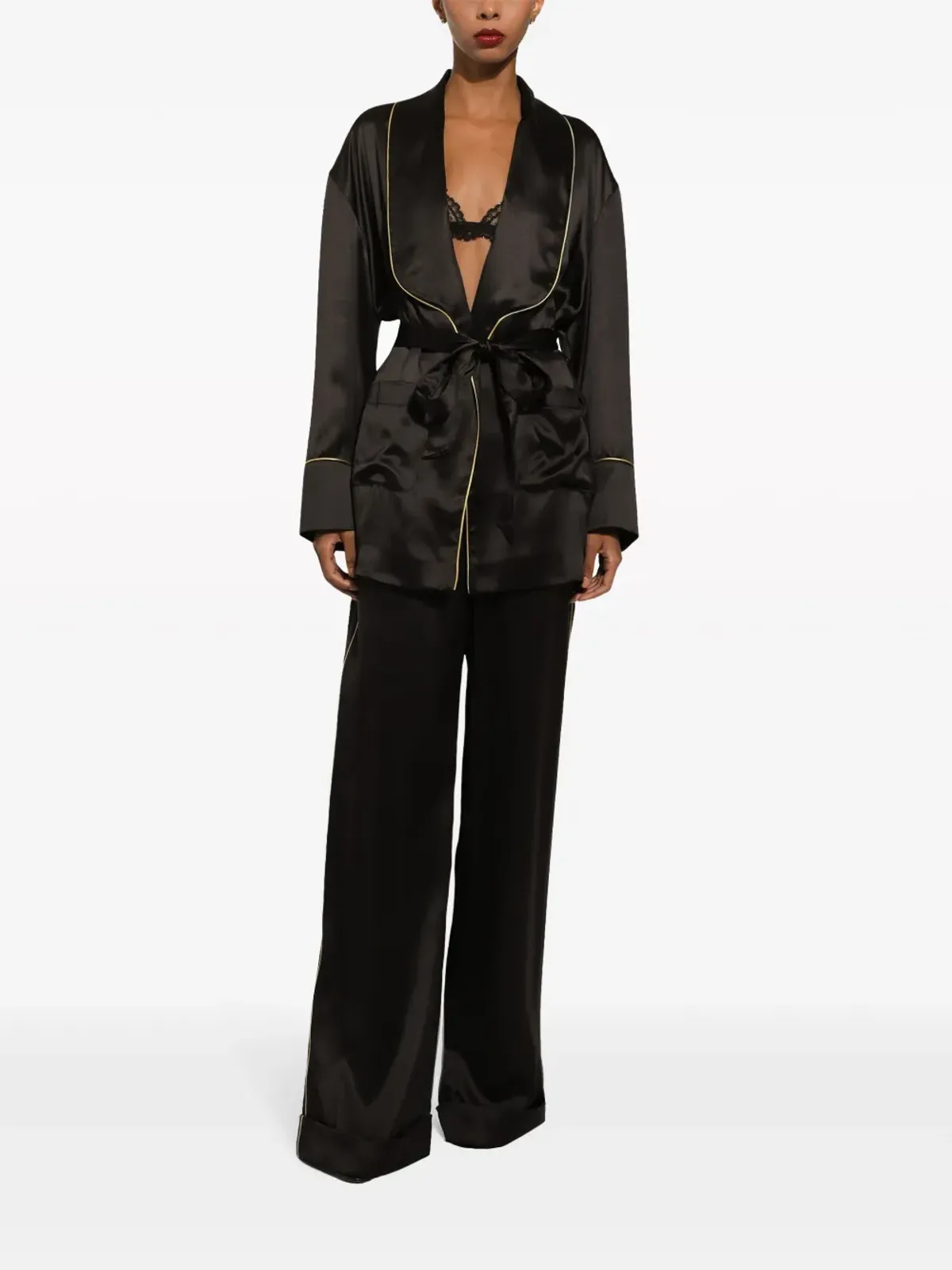 Dolce & Gabbana ベルテッド シルク ブレザー - 画像3