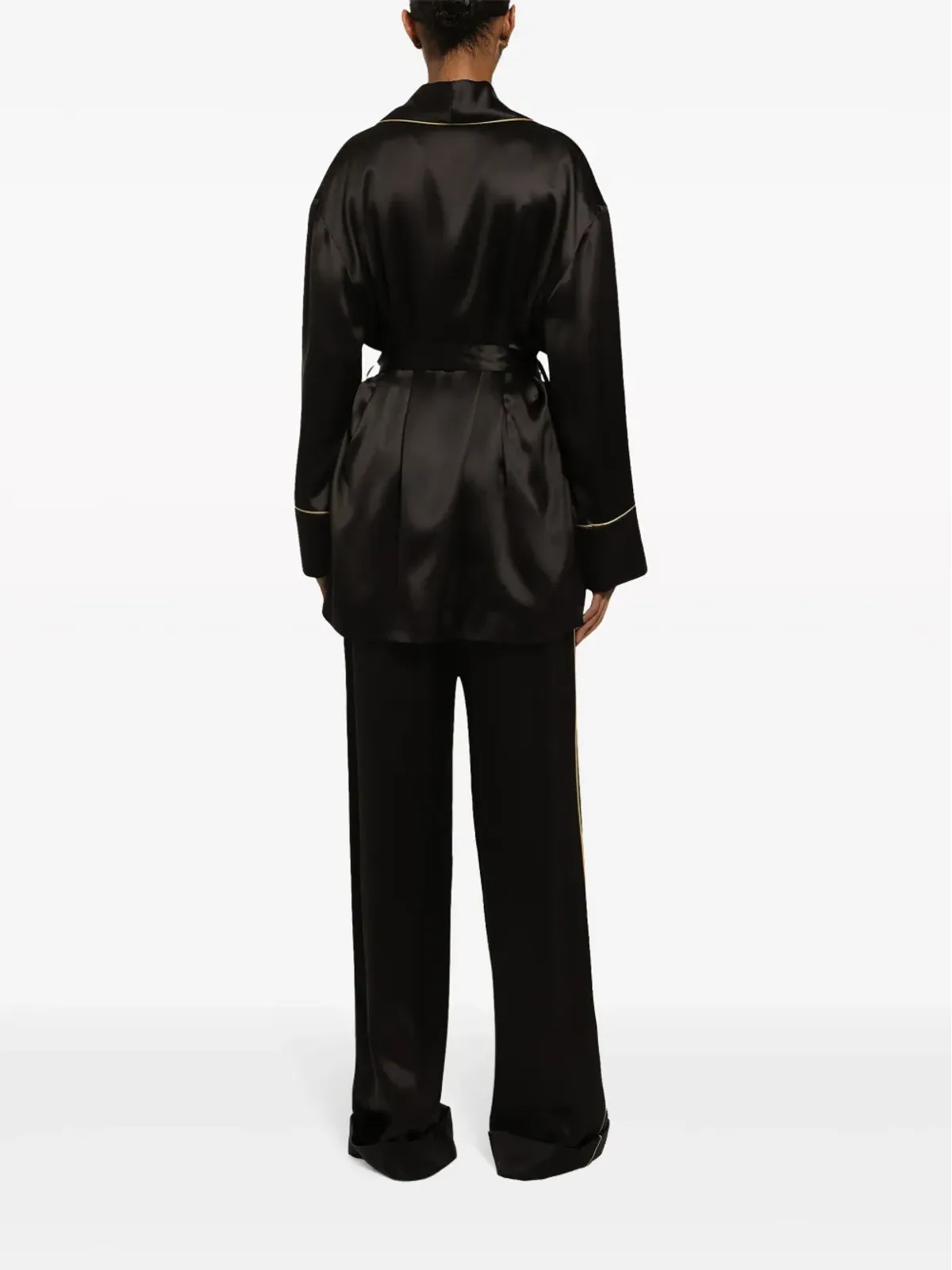 Dolce & Gabbana ベルテッド シルク ブレザー - 画像4