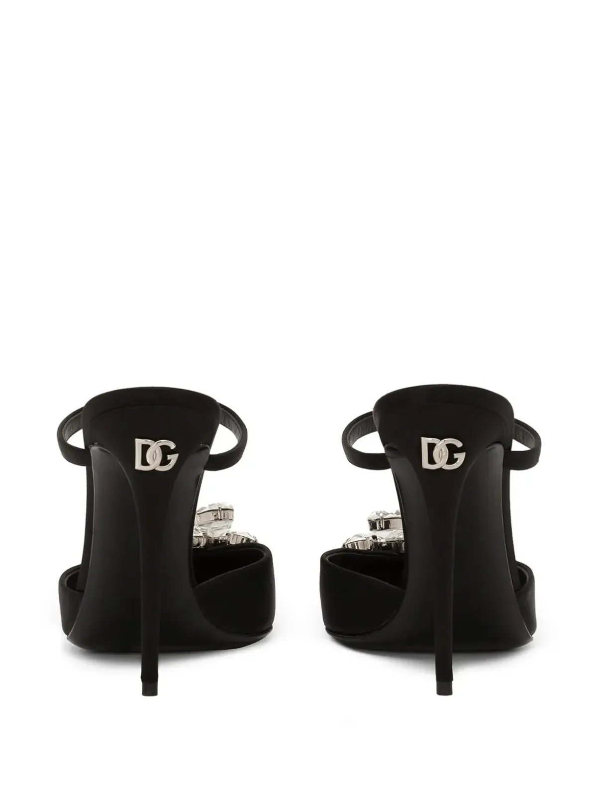 Dolce & Gabbana クリスタル装飾ミュール - ブラック - 画像3