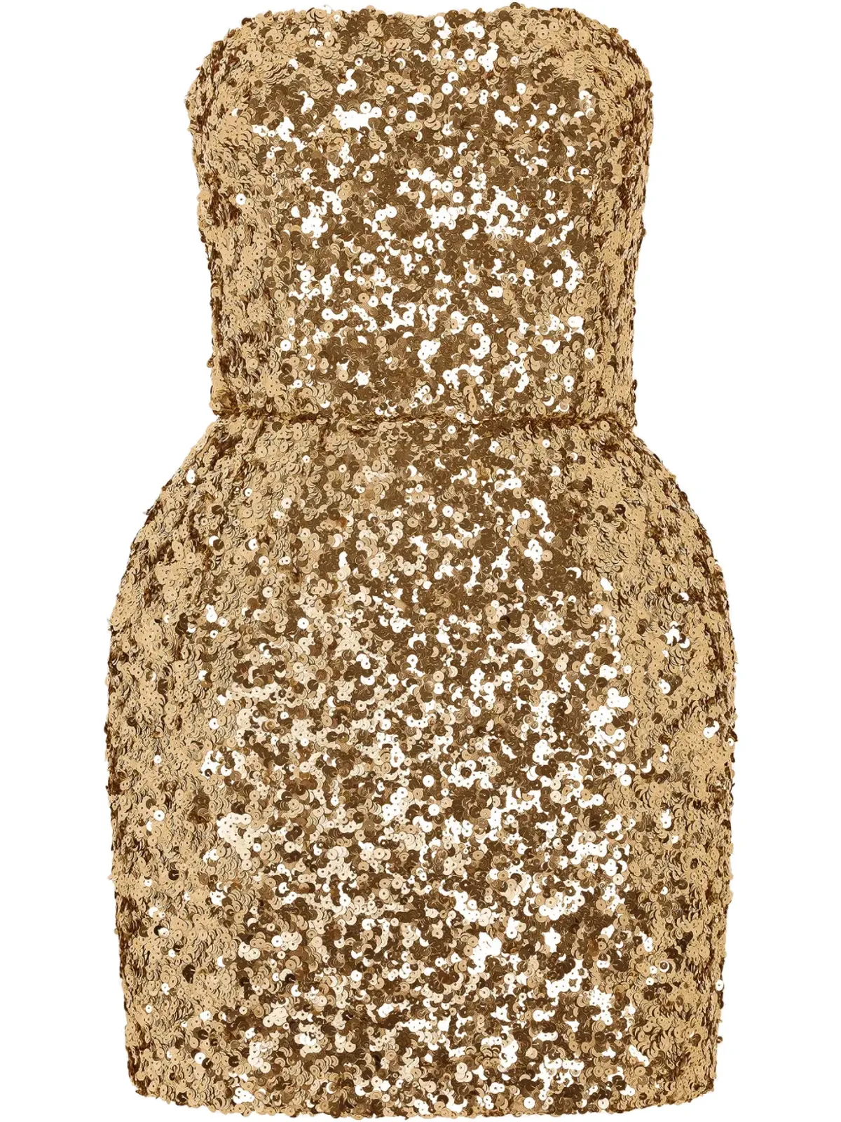 Dolce & Gabbana スパンコール付きストラップレスドレス - ゴールド - 画像1