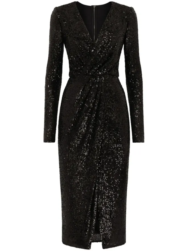 Dolce & Gabbana Dolce & Gabbana ミニスパンコール装飾付きイブニングドレス ブラックの商品画像