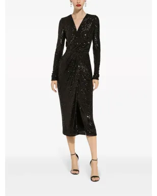 Dolce & Gabbana ミニスパンコール装飾付きイブニングドレス ブラック - サムネイル3