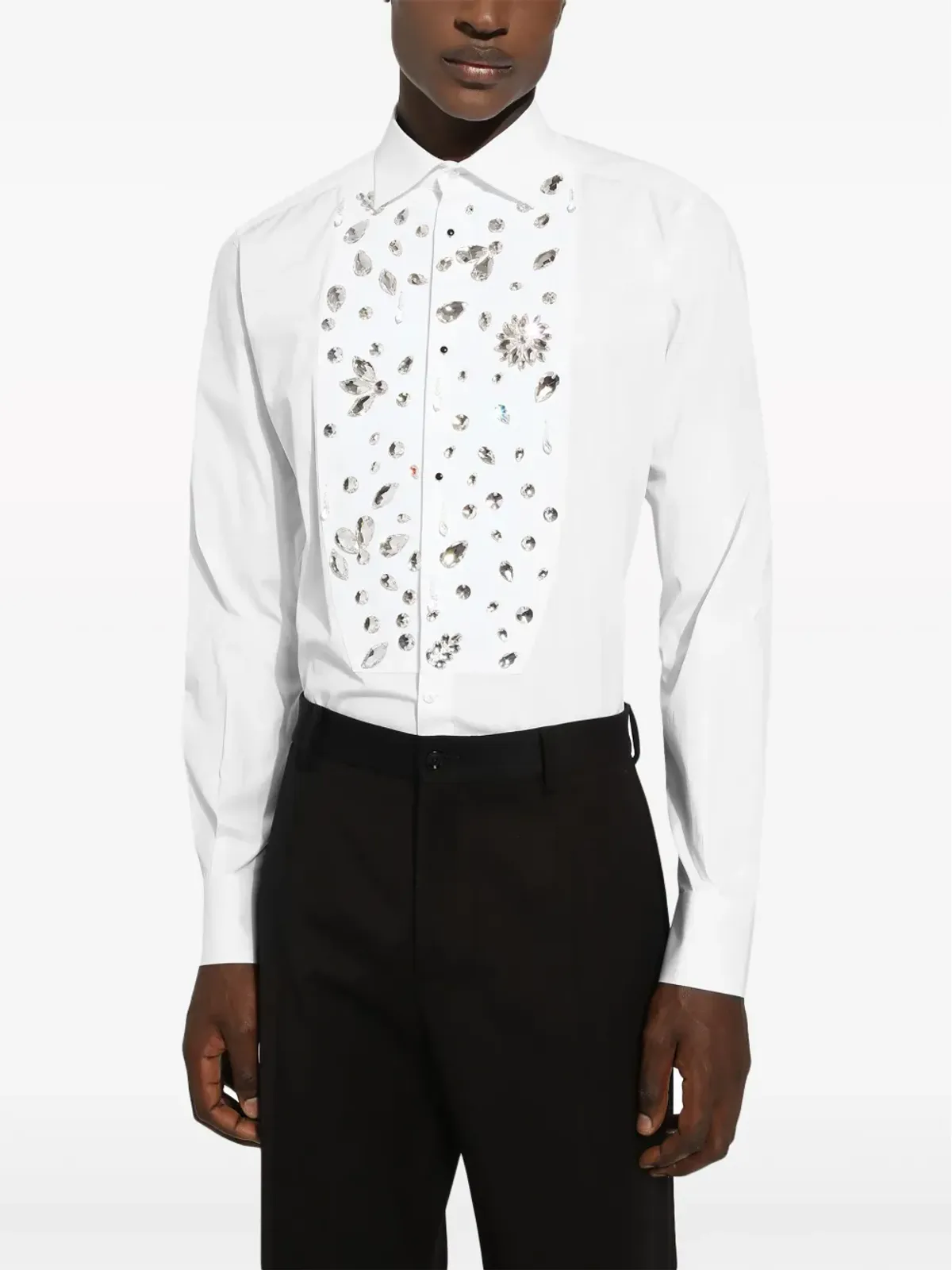 Dolce & Gabbana ラインストーン付きコットンシャツ - 画像5