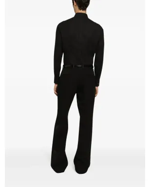 Dolce & Gabbana ラインストーン刺繍入り タキシードシャツ - ブラック - サムネイル2