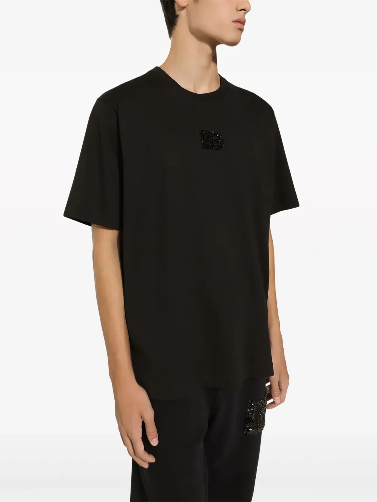 Dolce & Gabbana ラインストーン装飾付き コットン Tシャツ - ブラック - 画像5