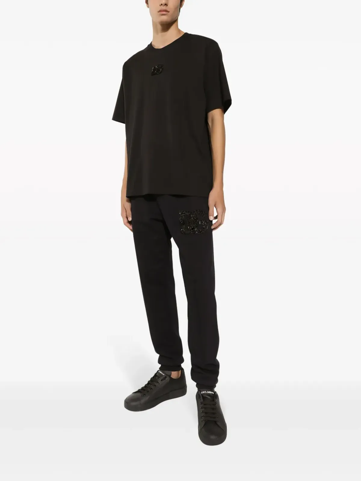 Dolce & Gabbana ラインストーン装飾付き コットン Tシャツ - ブラック - 画像2