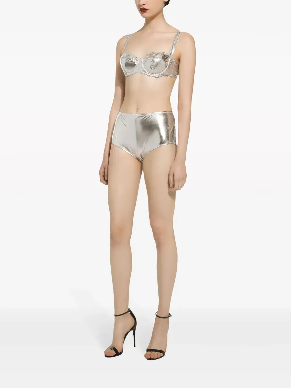 Dolce & Gabbana メタリック バルコネット ブラジャー - 画像2