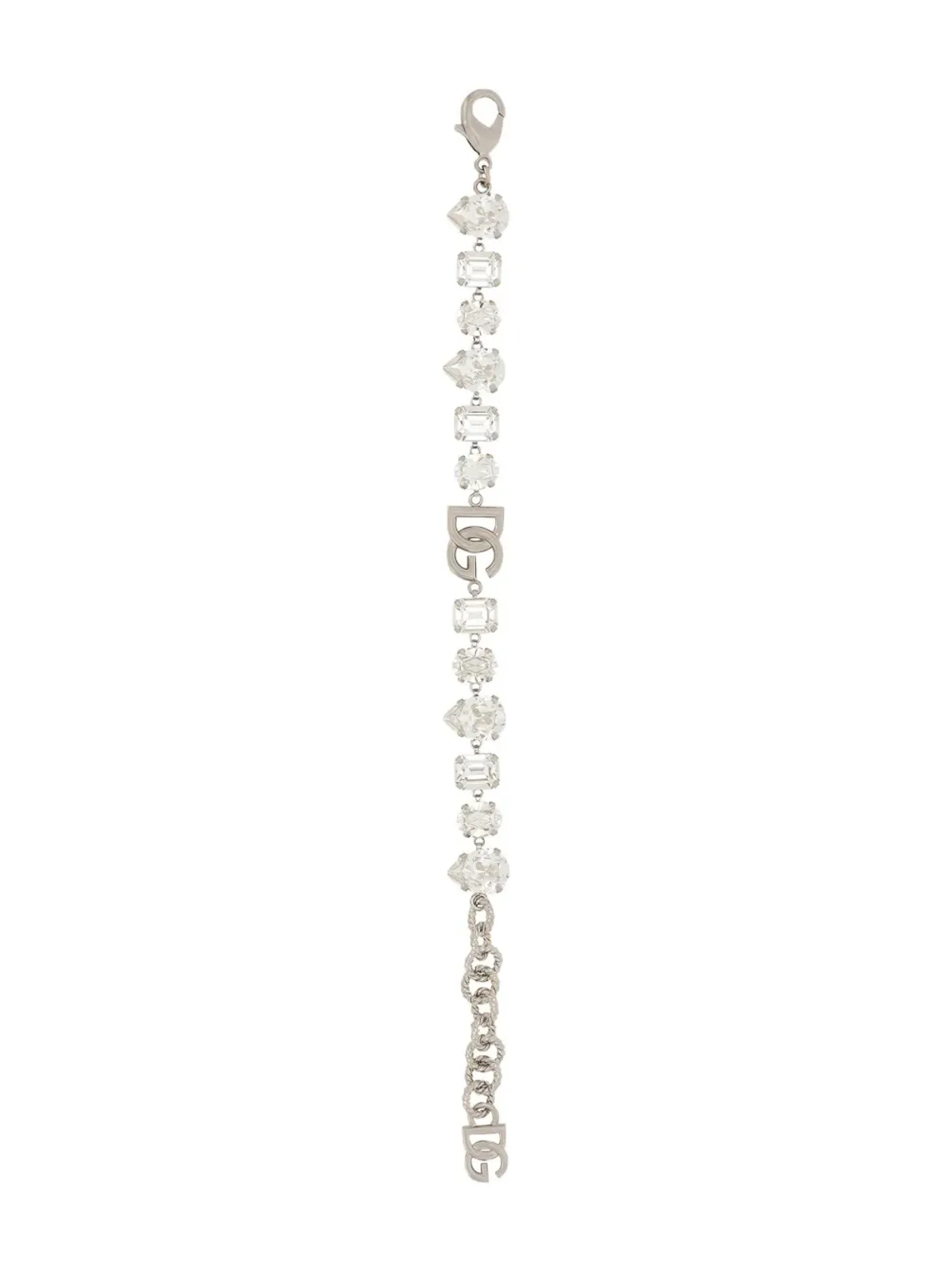 Dolce & Gabbana DGプレート クリスタル装飾 ブレスレット - シルバー - 画像2