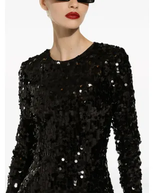 Dolce & Gabbana スパンコール装飾ドレス - ブラック - サムネイル5