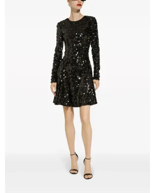 Dolce & Gabbana スパンコール装飾ドレス - ブラック - サムネイル3