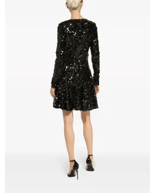 Dolce & Gabbana スパンコール装飾ドレス - ブラック - サムネイル4