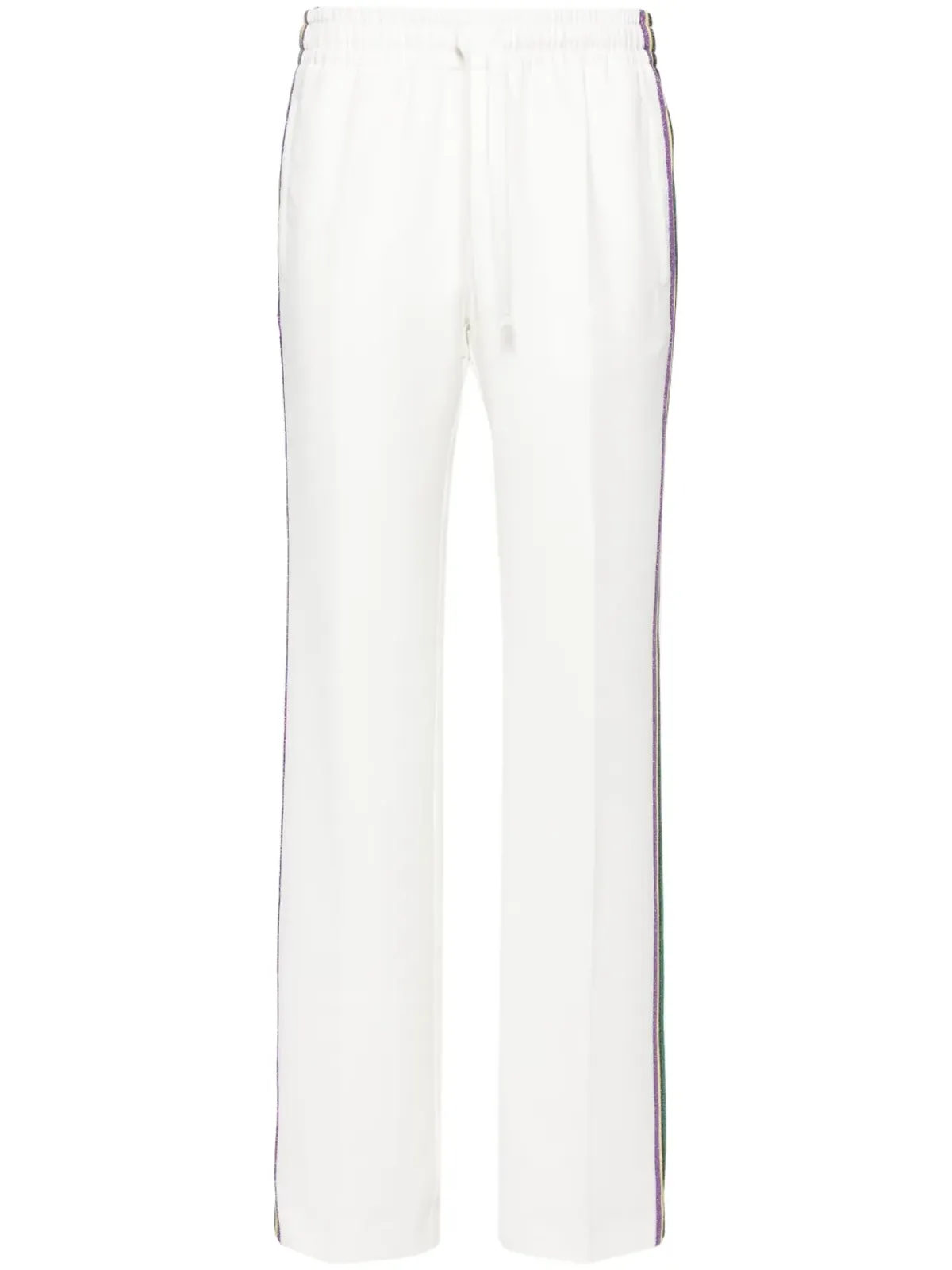 Zadig&Voltaire Pomy stripe-detail crepe trousers - White - 画像1