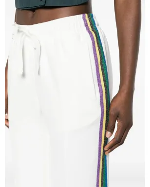 Zadig&Voltaire Pomy stripe-detail crepe trousers - White - サムネイル5