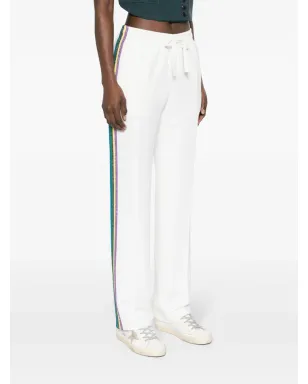 Zadig&Voltaire Pomy stripe-detail crepe trousers - White - サムネイル3