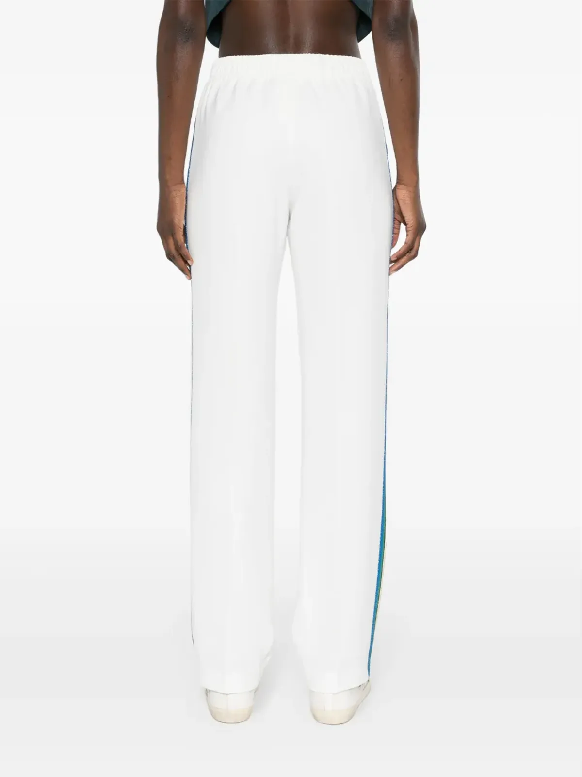 Zadig&Voltaire Pomy stripe-detail crepe trousers - White - 画像4