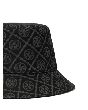 Tory Burch Tモノグラム柄リバーシブルバケットハット ブラック - サムネイル2