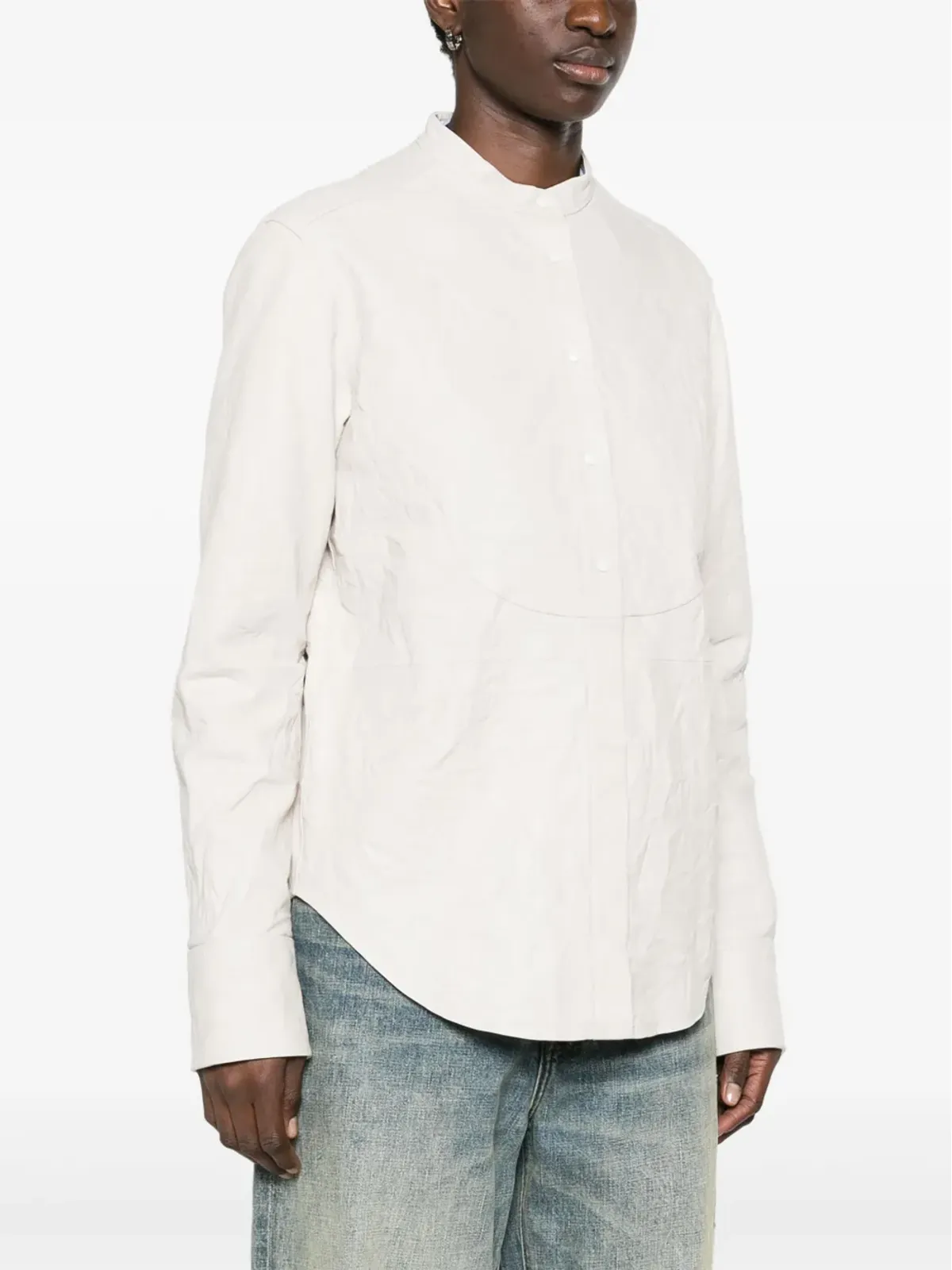 Zadig&Voltaire 皺加工レザーのオーバーシャツ - 画像3