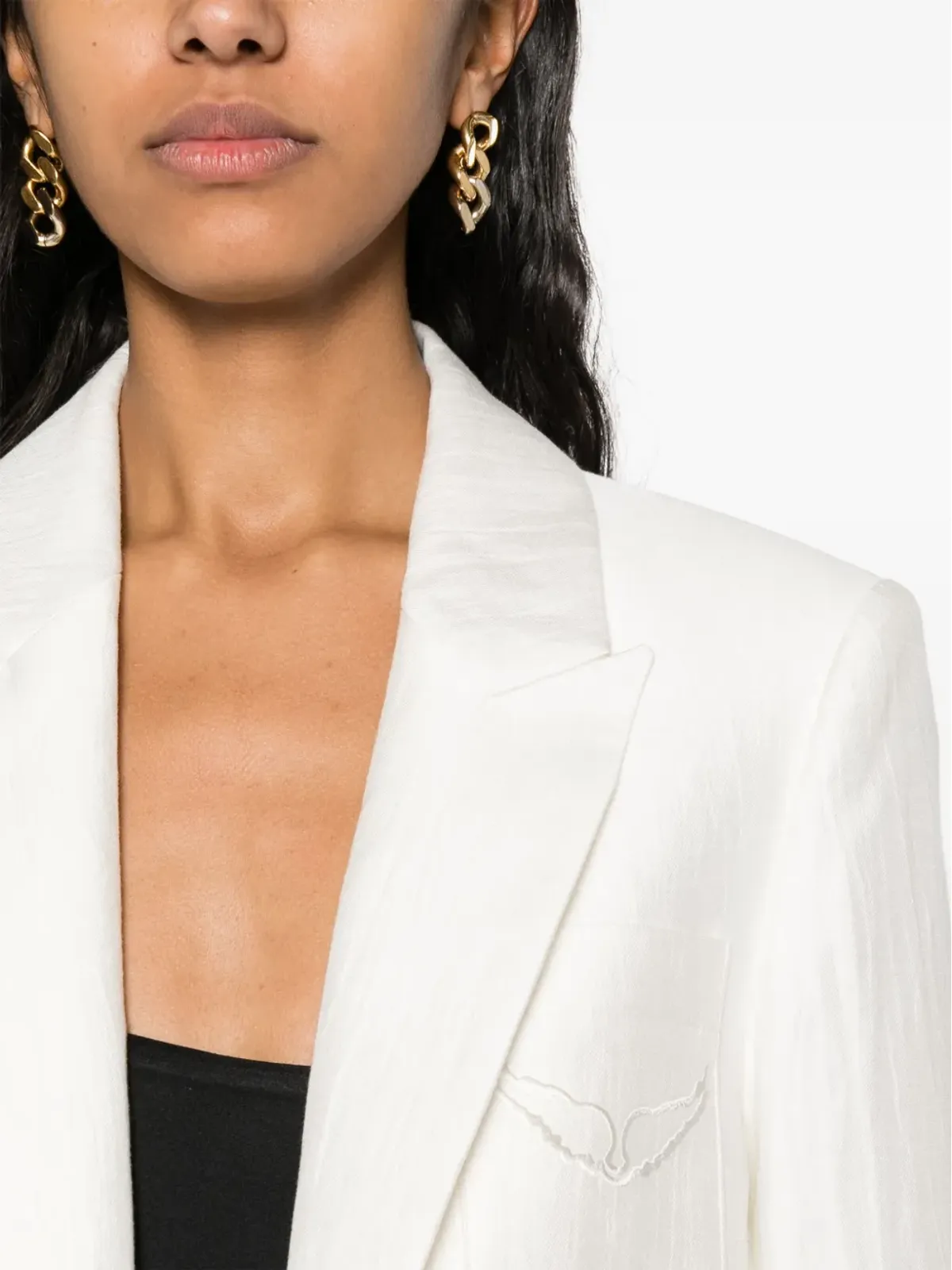 Zadig&Voltaire Vow シングルブレスト しわ加工ブレザー - White - 画像5