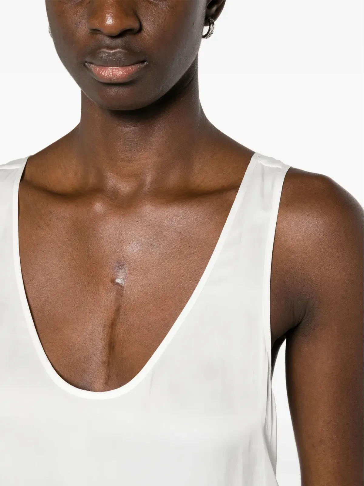 Zadig&Voltaire スクープネック サテン タンクトップ - Neutrals - 画像5