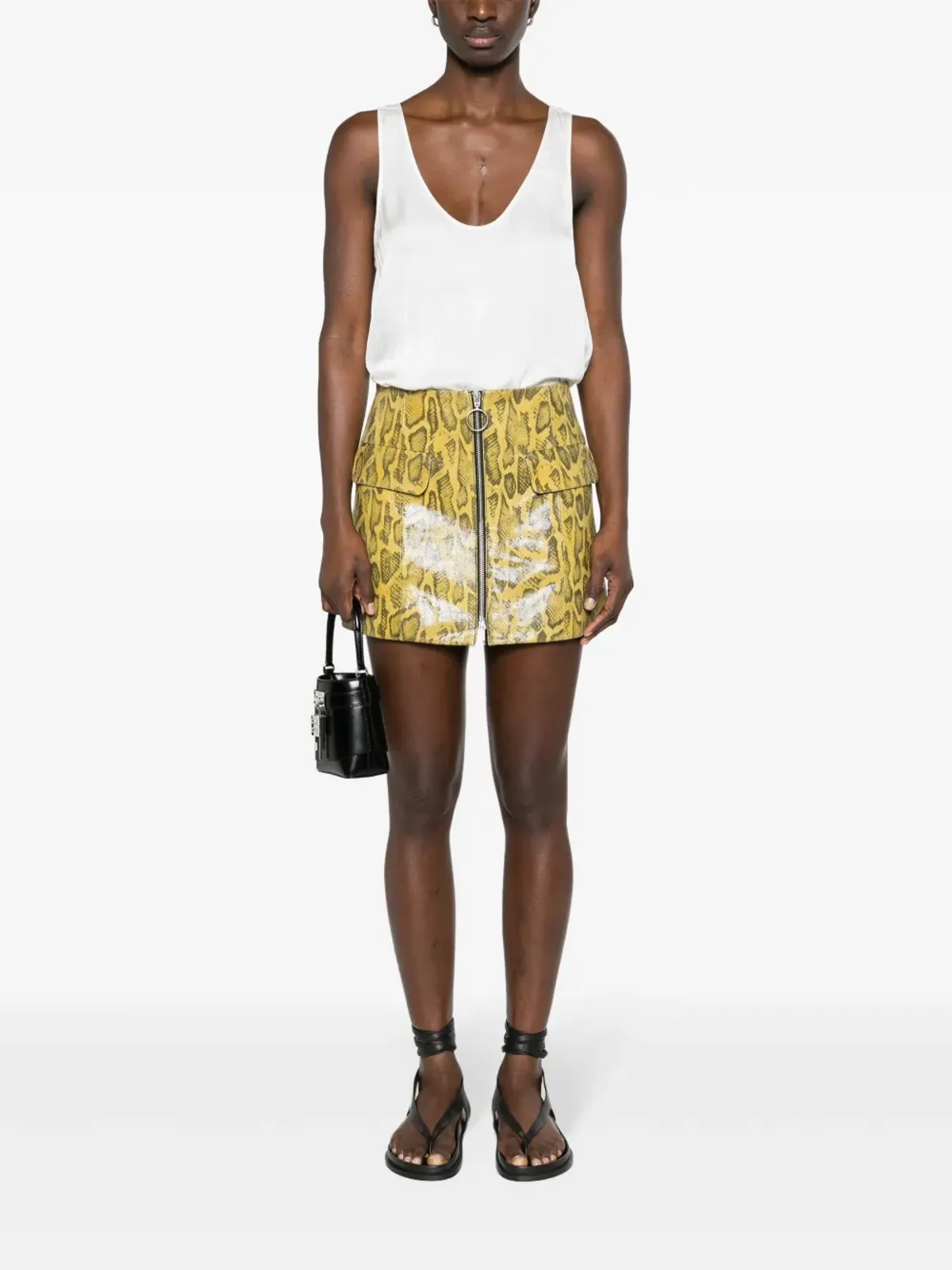 Zadig&Voltaire スクープネック サテン タンクトップ - Neutrals - 画像2