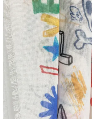 Zadig&Voltaire Maxi Delta Humberto frayed scarf - Neutrals - サムネイル3