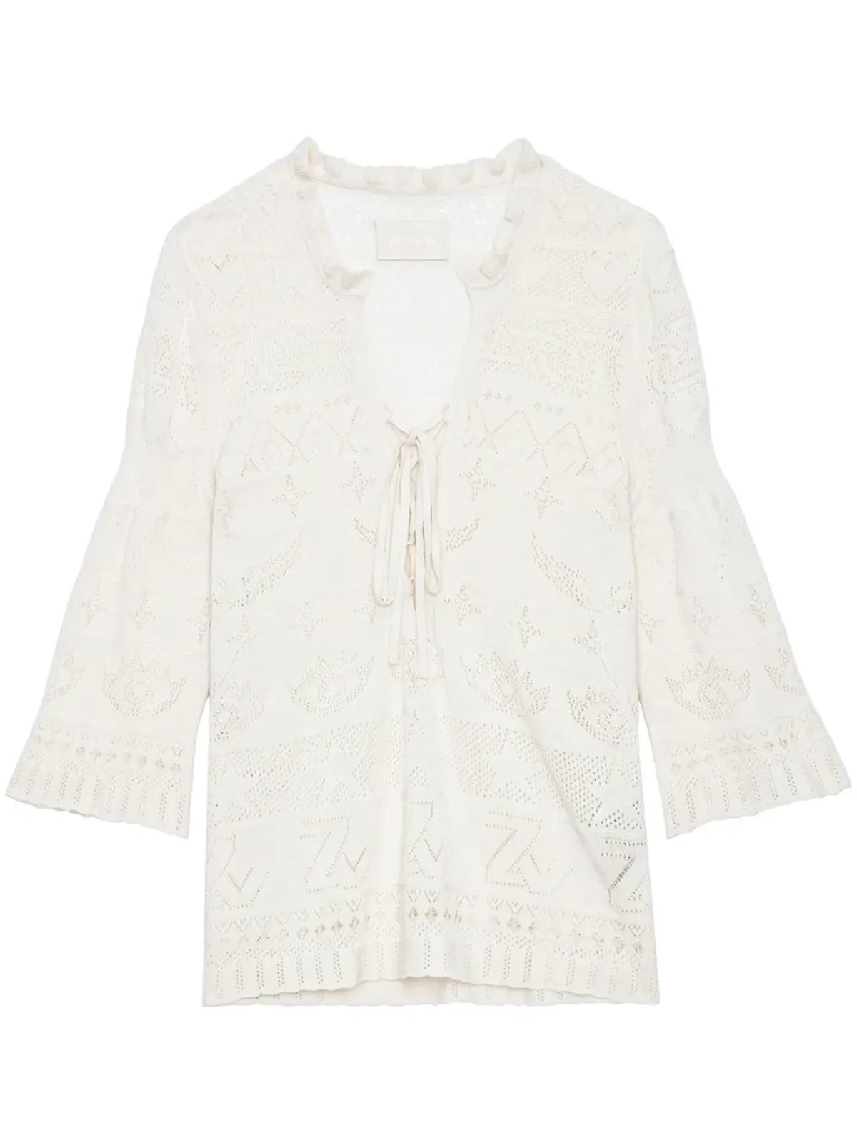 Zadig&Voltaire Taho openwork-knit top - White - 画像1