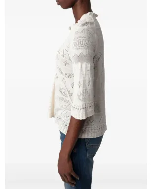 Zadig&Voltaire Taho openwork-knit top - White - サムネイル4