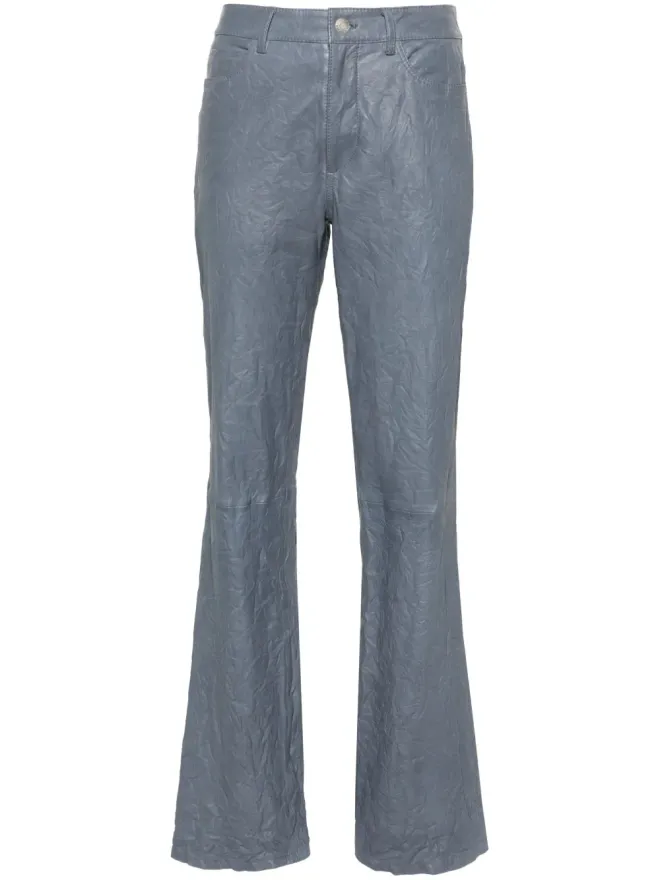 Zadig&Voltaire Zadig&Voltaire ストレートレッグ・しわ加工レザーのパンツの商品画像