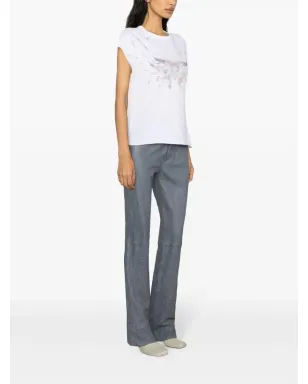 Zadig&Voltaire ストレートレッグ・しわ加工レザーのパンツ - サムネイル3