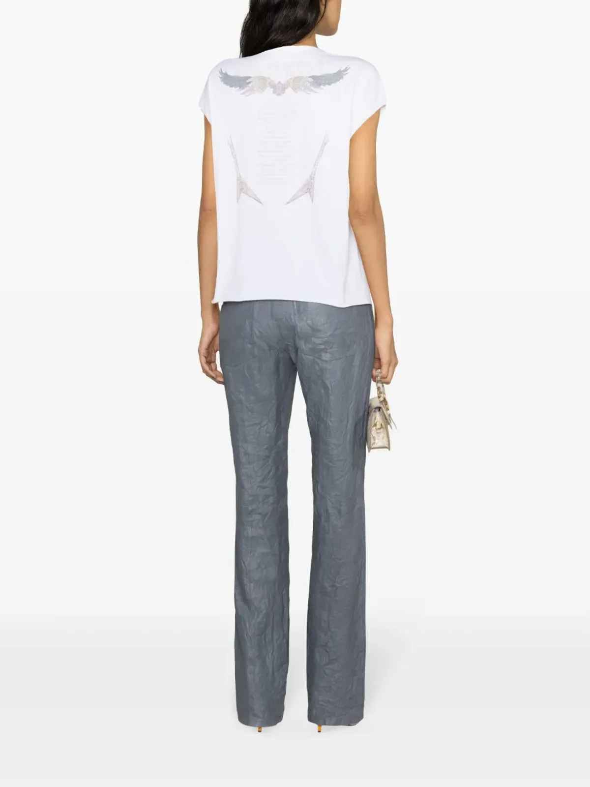 Zadig&Voltaire ストレートレッグ・しわ加工レザーのパンツ - 画像4