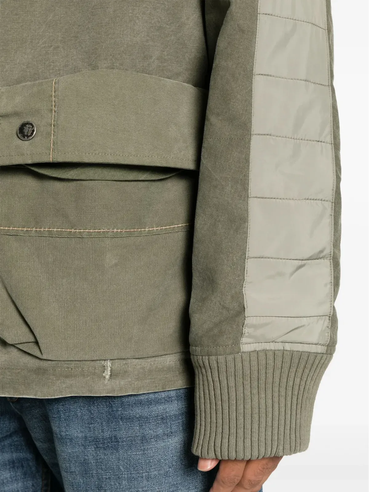 Greg Lauren アーミー テント レトロ ジップアップ ジャケット - グリーン - 画像5