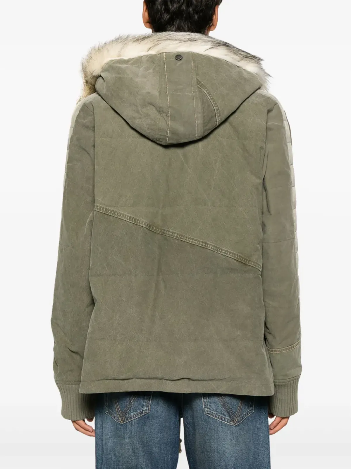 Greg Lauren アーミー テント レトロ ジップアップ ジャケット - グリーン - 画像4