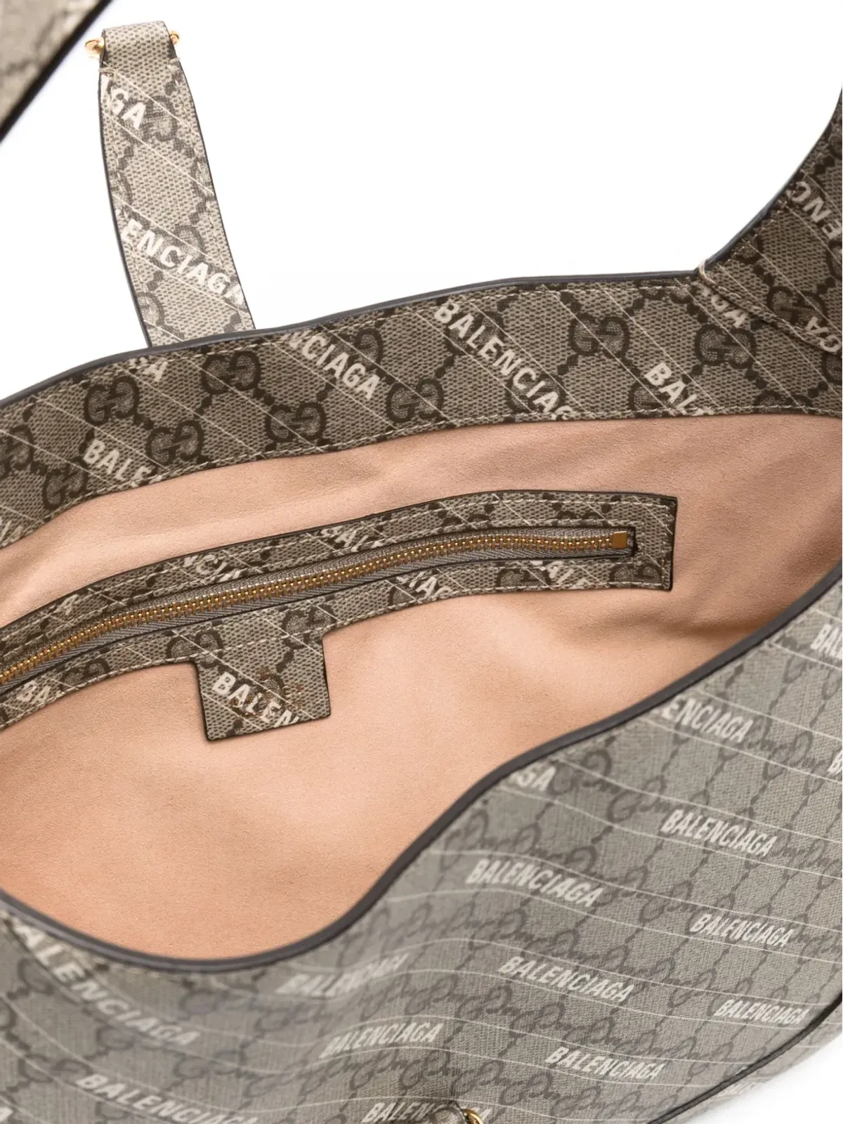 Gucci ビンテージ × Balenciaga ザ・ハッカープロジェクト GG Supreme Jackie 1961 トートバッグ - ニュートラル系 - 画像5